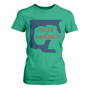 Trump America's Gulf T Shirt For Women North America Map TS02 Irish Green Print Your Wear