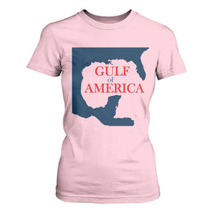 Trump America's Gulf T Shirt For Women North America Map TS02 Light Pink Print Your Wear