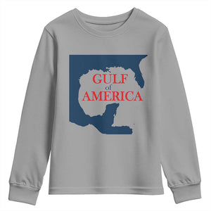 Trump America's Gulf Youth Sweatshirt North America Map TS02 Sport Gray Print Your Wear