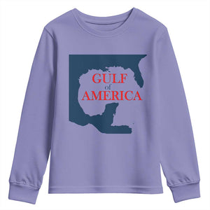 Trump America's Gulf Youth Sweatshirt North America Map TS02 Violet Print Your Wear