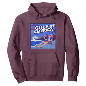 Trump America's Gulf Hoodie Greeting from the Patriot Uncle Sam TS02 Maroon Print Your Wear