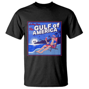 Trump America's Gulf T Shirt Greeting from the Patriot Uncle Sam TS02 Black Print Your Wear