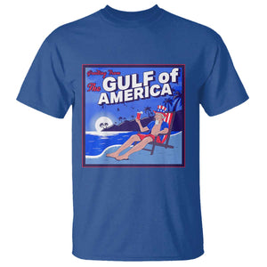 Trump America's Gulf T Shirt Greeting from the Patriot Uncle Sam TS02 Royal Blue Print Your Wear