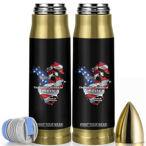 Trump America's Gulf Bullet Tumbler Northen America Map American Flag TS02 Black Print Your Wear
