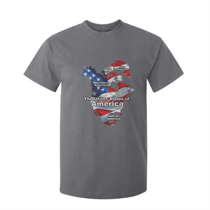 Trump America's Gulf T Shirt For Kid Northen America Map American Flag TS02 Charcoal Print Your Wear