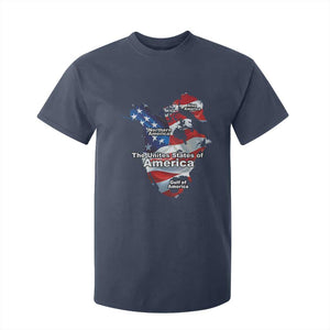 Trump America's Gulf T Shirt For Kid Northen America Map American Flag TS02 Navy Print Your Wear