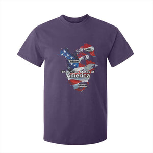 Trump America's Gulf T Shirt For Kid Northen America Map American Flag TS02 Purple Print Your Wear