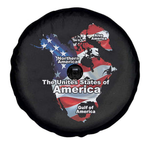 Trump America's Gulf Spare Tire Cover Northen America Map American Flag TS02 Print Your Wear