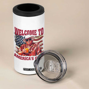 Trump Welcome To America's Gulf 4 in 1 Can Cooler Tumbler US Flag TS02 Print Your Wear