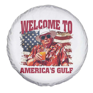 Trump Welcome To America's Gulf Spare Tire Cover US Flag TS02 Print Your Wear