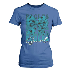 Eagle Girls Coquette Bow Retro Vintage T Shirt For Women TS02 Royal Blue Print Your Wear