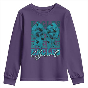 Eagle Girls Coquette Bow Retro Vintage Youth Sweatshirt TS02 Purple Print Your Wear