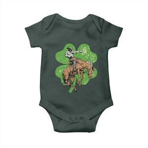 St Patrick's Day Lucky Cowboy Baby Onesie Retro Vintage Clover TS02 Print Your Wear