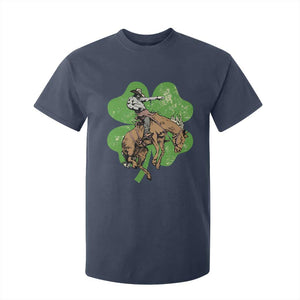 St Patrick's Day Lucky Cowboy T Shirt For Kid Retro Vintage Clover TS02 Navy Print Your Wear