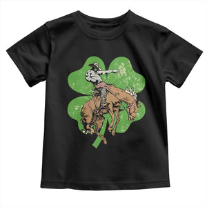 St Patrick's Day Lucky Cowboy Toddler T Shirt Retro Vintage Clover TS02 Black Print Your Wear