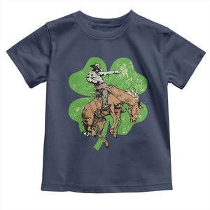 St Patrick's Day Lucky Cowboy Toddler T Shirt Retro Vintage Clover TS02 Navy Print Your Wear