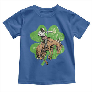St Patrick's Day Lucky Cowboy Toddler T Shirt Retro Vintage Clover TS02 Royal Blue Print Your Wear