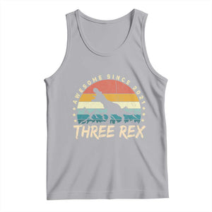 Three Rex 3rd Birthday Tank Top 3 Years Old Dinosaur Bday Boy TS02 Athletic Heather Print Your Wear