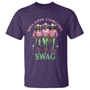 Melanin Cowgirl Swag T Shirt Pink Green African American Cowgirls Black History TS02 Purple Print Your Wear