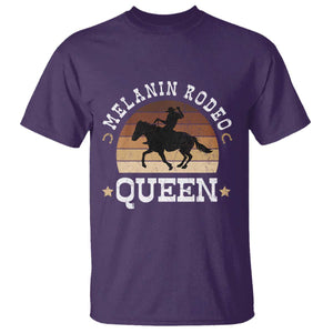 Melanin Rodeo Queen T Shirt Cowgirl Riding Horse African American Cowgirls Retro TS02 Purple Print Your Wear