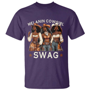 Melanin Cowgirl Swag T Shirt Cool African American Cowgirls Black History TS02 Purple Print Your Wear