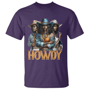 Howdy Melanin Cowgirl T Shirt Retro Western Rodeo African American Women Black History TS02 Purple Print Your Wear