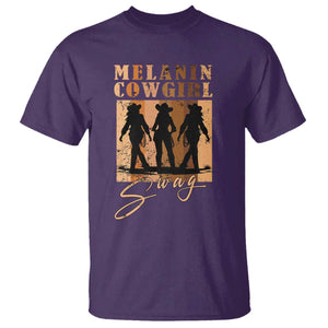 Melanin Cowgirl Swag T Shirt African American Cowgirls Black History Pride Retro TS02 Purple Print Your Wear