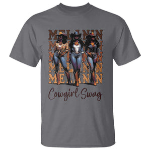 Melanin Cowgirl Swag T Shirt African American Cowgirls Black History Pride TS02 Charcoal Print Your Wear