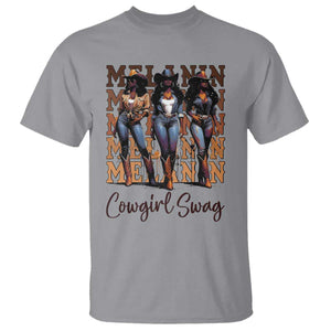 Melanin Cowgirl Swag T Shirt African American Cowgirls Black History Pride TS02 Sport Gray Print Your Wear