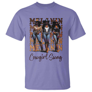 Melanin Cowgirl Swag T Shirt African American Cowgirls Black History Pride TS02 Violet Print Your Wear