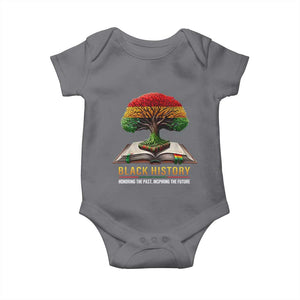 Black History Teacher Baby Onesie Honoring The Past Inspiring The Future Tree of Life TS02 Charcoal Print Your Wear