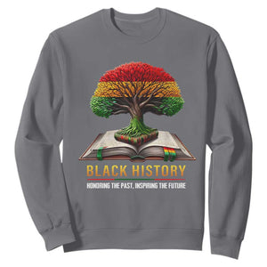 Black History Teacher Sweatshirt Honoring The Past Inspiring The Future Tree of Life TS02 Charcoal Print Your Wear