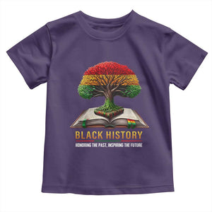 Black History Teacher Toddler T Shirt Honoring The Past Inspiring The Future Tree of Life TS02 Purple Print Your Wear