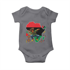 Black Son Future Leader Baby Onesie African American Pride Black History Month TS02 Charcoal Print Your Wear