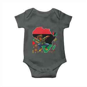 Black Son Future Leader Baby Onesie African American Pride Black History Month TS02 Dark Heather Print Your Wear