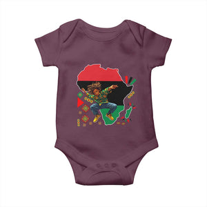 Black Son Future Leader Baby Onesie African American Pride Black History Month TS02 Maroon Print Your Wear