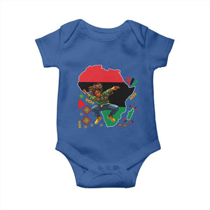 Black Son Future Leader Baby Onesie African American Pride Black History Month TS02 Royal Blue Print Your Wear