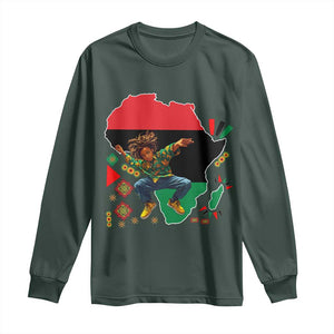 Black Son Future Leader Long Sleeve Shirt African American Pride Black History Month TS02 Dark Forest Green Print Your Wear