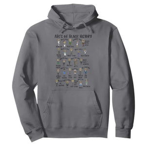 ABCs of Black History Month Hoodie Black Excellence Pride TS02 Charcoal Print Your Wear