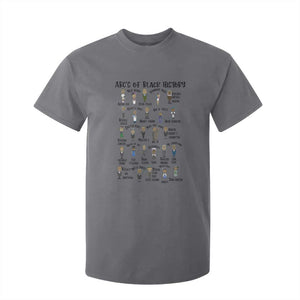 ABCs of Black History Month T Shirt For Kid Black Excellence Pride TS02 Charcoal Print Your Wear