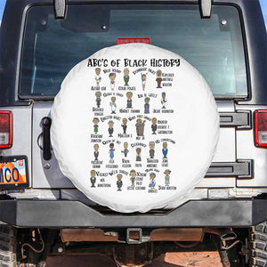 ABCs of Black History Month Spare Tire Cover Black Excellence Pride TS02 No hole White Print Your Wear