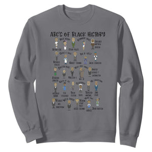 ABCs of Black History Month Sweatshirt Black Excellence Pride TS02 Charcoal Print Your Wear