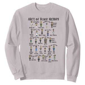 ABCs of Black History Month Sweatshirt Black Excellence Pride TS02 Ice Gray Print Your Wear