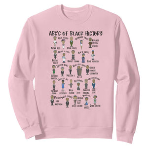 ABCs of Black History Month Sweatshirt Black Excellence Pride TS02 Light Pink Print Your Wear