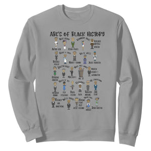 ABCs of Black History Month Sweatshirt Black Excellence Pride TS02 Sport Gray Print Your Wear