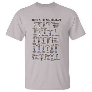 ABCs of Black History Month T Shirt Black Excellence Pride TS02 Ice Gray Print Your Wear