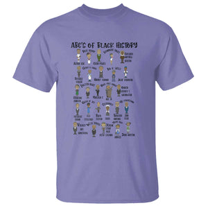 ABCs of Black History Month T Shirt Black Excellence Pride TS02 Violet Print Your Wear