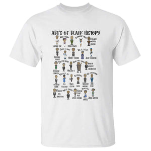 ABCs of Black History Month T Shirt Black Excellence Pride TS02 White Print Your Wear