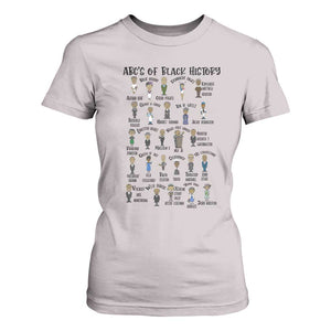 ABCs of Black History Month T Shirt For Women Black Excellence Pride TS02 Ice Gray Print Your Wear