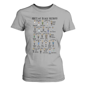 ABCs of Black History Month T Shirt For Women Black Excellence Pride TS02 Sport Gray Print Your Wear